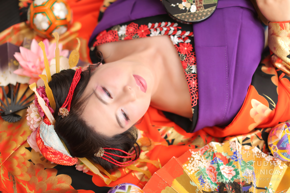 写真:フォトスタジオモニカの花魁ドレスプラン