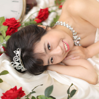 写真:花魁+ドレスプランで可憐にスタジオ撮影♪