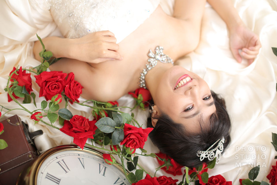 写真:花魁+ドレスプランで可憐にスタジオ撮影♪